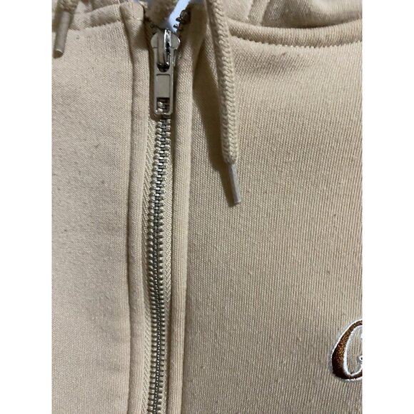 Cowboy Hoodie Full Zip Unisex Western Living The Rodeo Life Beige M/L - Picture 8 of 10